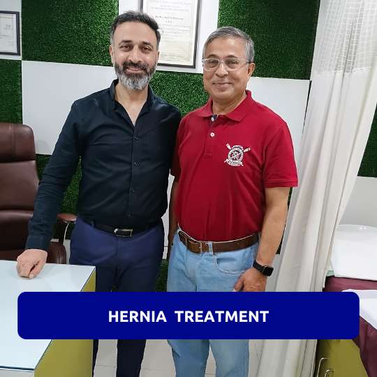 Happy Patient after Successful Hernia Treatment in Gurgaon Hernia patient in Gurgaon