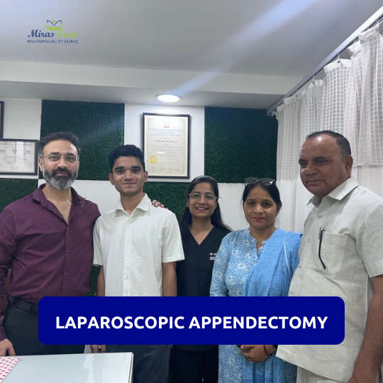 Happy Patient after Successful Laparoscopic appendectomy in Gurgaon Laparoscopic appendectomy in Gurgaon