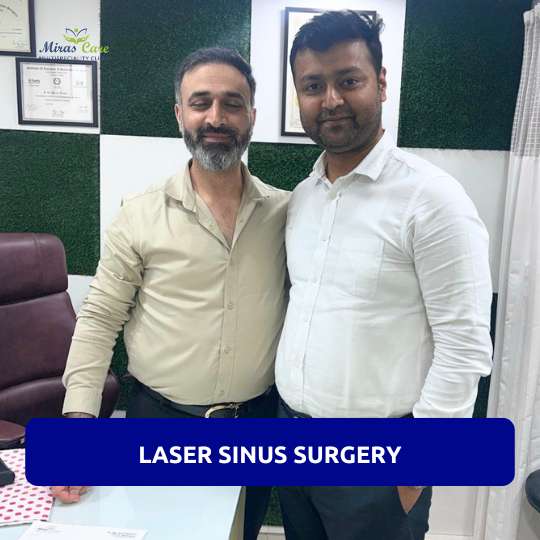 Happy Patient after Successful Laser sinus surgery Treatment in Gurgaon Laser sinus surgery treatment patient in Gurgaon
